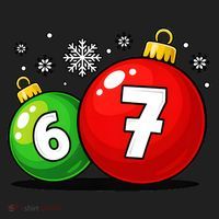 Christmas Decoration 6-7 Six Seven 67 Meme Gen Alpha Slang Hat thumb 2
