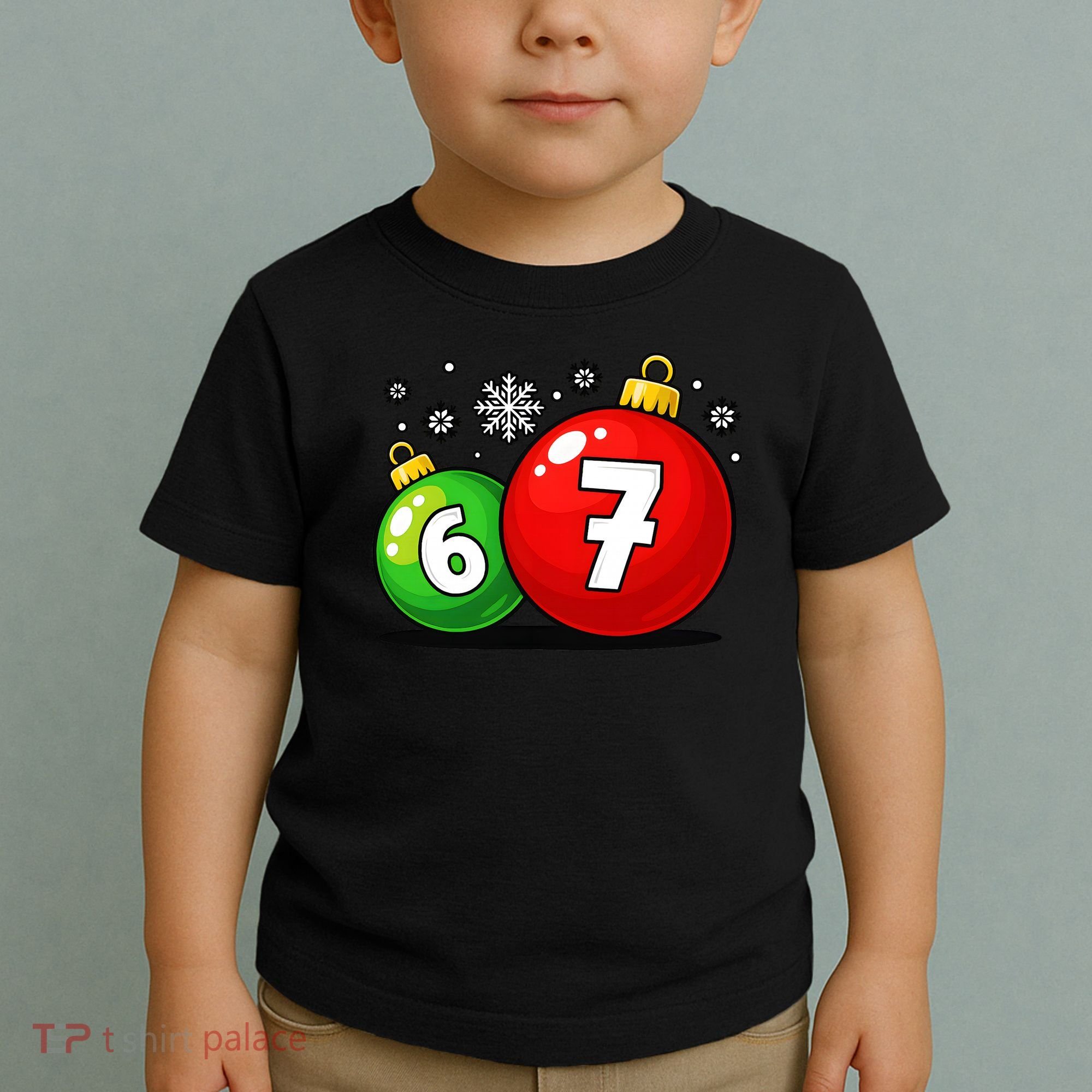 Christmas Decoration 6-7 Six Seven 67 Meme Gen Alpha Slang Toddler T-Shirt