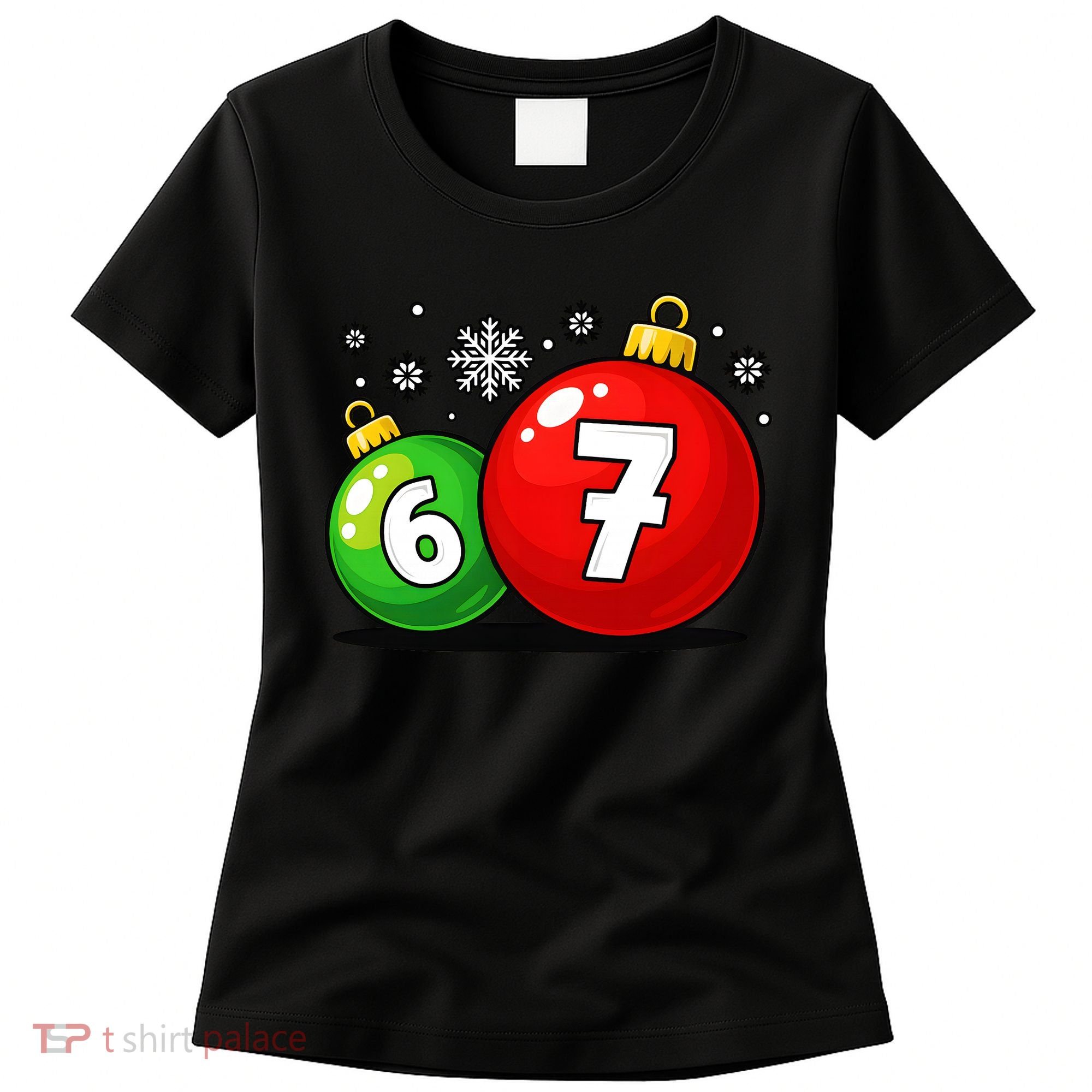 Christmas Decoration 6-7 Six Seven 67 Meme Gen Alpha Slang Women's T-Shirt