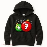 Christmas Decoration 6-7 Six Seven 67 Meme Gen Alpha Slang Kids Hoodie thumb 0