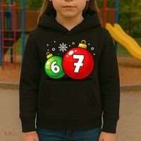 Christmas Decoration 6-7 Six Seven 67 Meme Gen Alpha Slang Kids Hoodie thumb 3