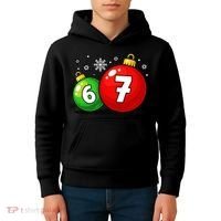 Christmas Decoration 6-7 Six Seven 67 Meme Gen Alpha Slang Kids Hoodie thumb 4