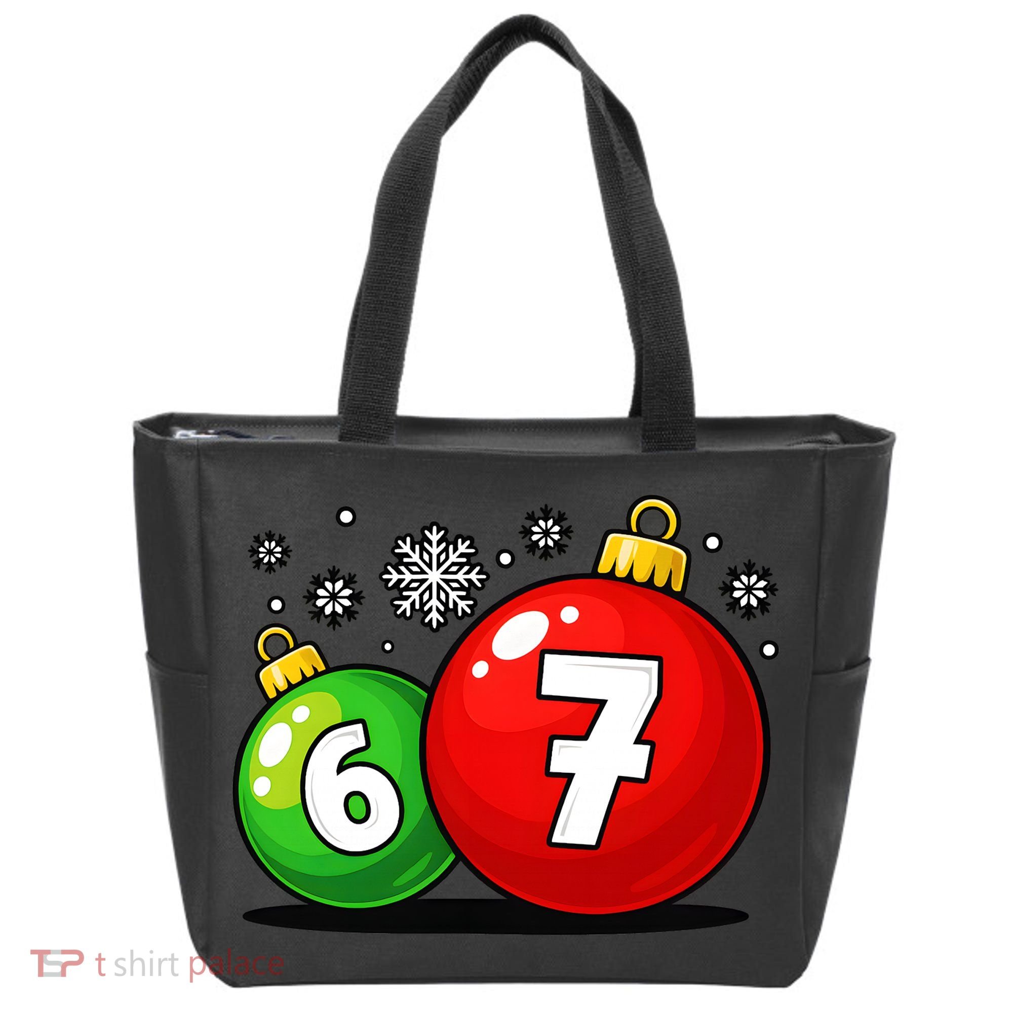 Christmas Decoration 6-7 Six Seven 67 Meme Gen Alpha Slang Tote Bag