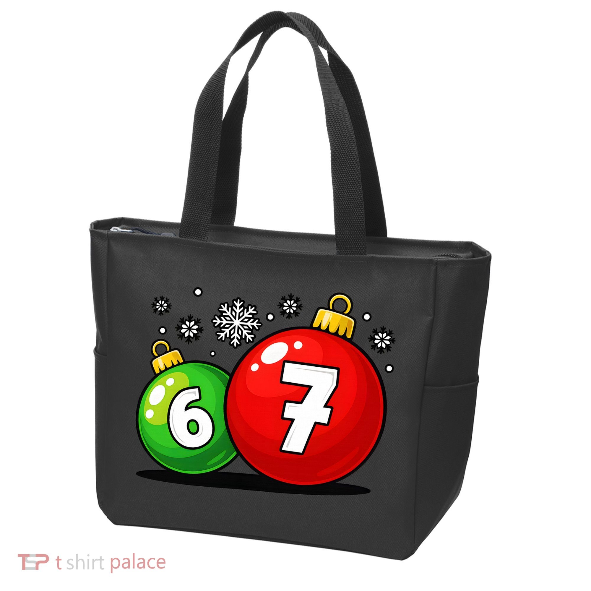Christmas Decoration 6-7 Six Seven 67 Meme Gen Alpha Slang Tote Bag