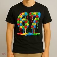 Colorful Drip 67 Puzzle Autism 6-7 Meme T-Shirt thumb 3