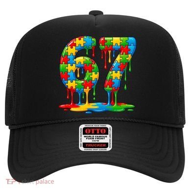 Colorful Drip 67 Puzzle Autism 6-7 Meme Hat
