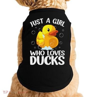 Cute Duck Art For Women Rubber Duck Lover Doggie Tank