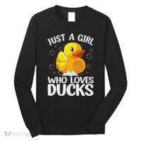 Cute Duck Art For Women Rubber Duck Lover Long Sleeve Shirt thumb 0