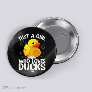 Cute Duck Art For Women Rubber Duck Lover Button