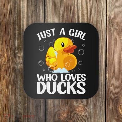Cute Duck Art For Women Rubber Duck Lover Coaster