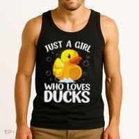 Cute Duck Art For Women Rubber Duck Lover Tank Top thumb 3