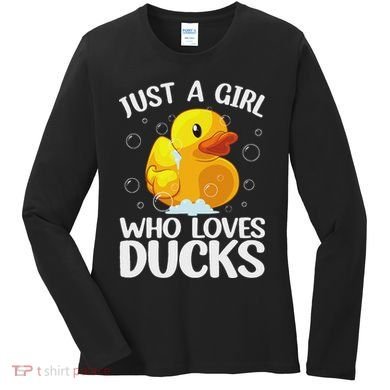 Cute Duck Art For Women Rubber Duck Lover Women's Long Sleeve Shirt
