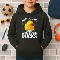 Cute Duck Art For Women Rubber Duck Lover Kids Hoodie thumb 2