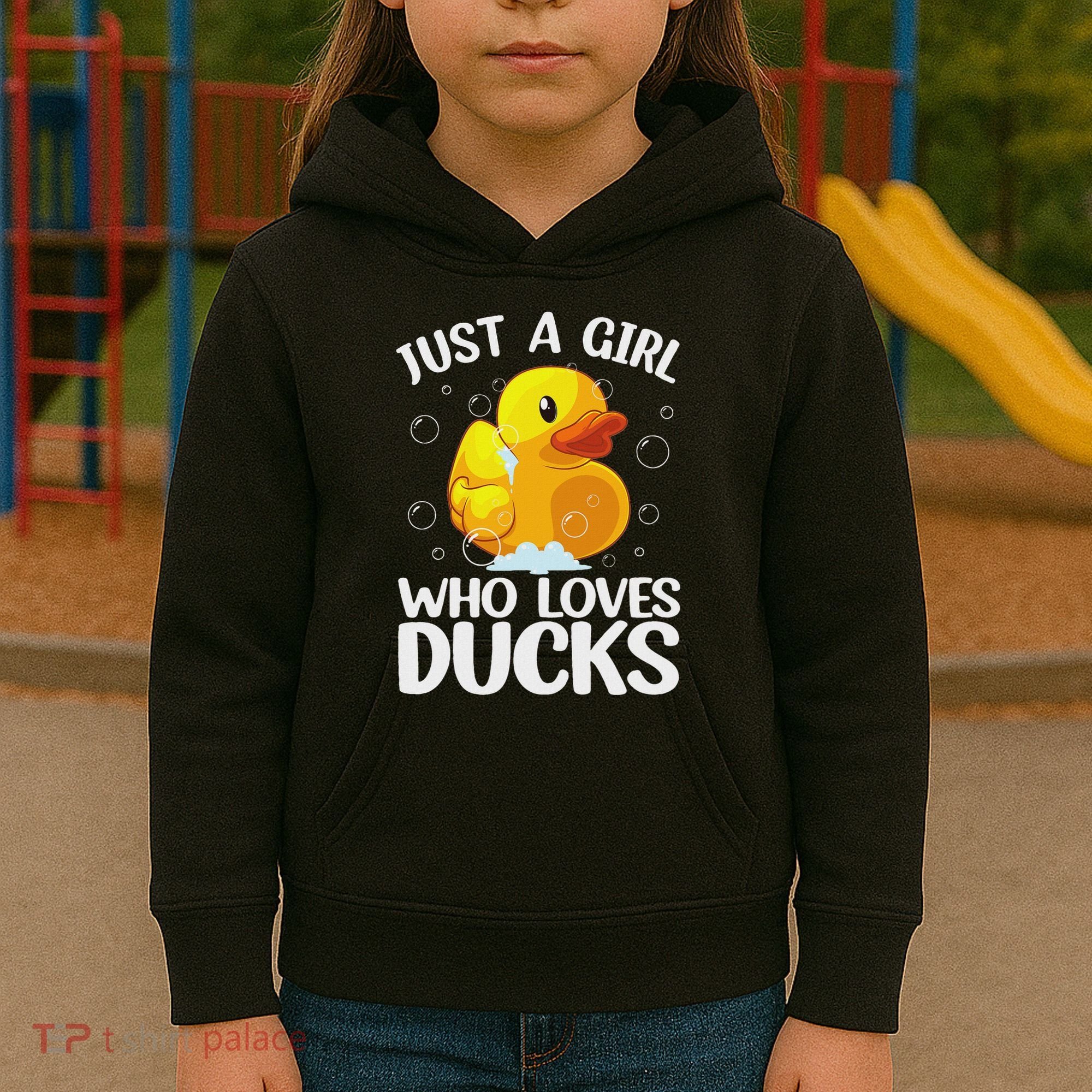 Cute Duck Art For Women Rubber Duck Lover Kids Hoodie