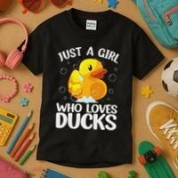 Cute Duck Art For Women Rubber Duck Lover Kids T-Shirt thumb 3