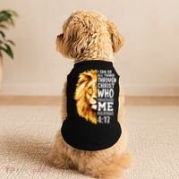 Can Do All Things Through Christ Bible Quote Lion Doggie Tank thumb 2