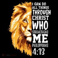 Can Do All Things Through Christ Bible Quote Lion Sweatshirt thumb 3