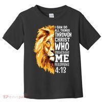 Can Do All Things Through Christ Bible Quote Lion Toddler T-Shirt thumb 0