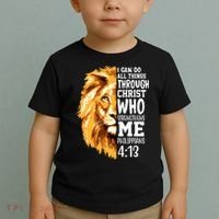 Can Do All Things Through Christ Bible Quote Lion Toddler T-Shirt thumb 2