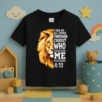 Can Do All Things Through Christ Bible Quote Lion Toddler T-Shirt thumb 3