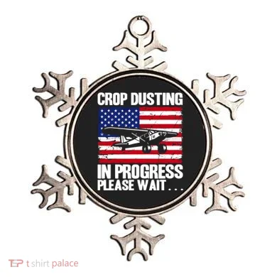 Crop Duster American Crop Dusting In Progress Please Wait Ornament