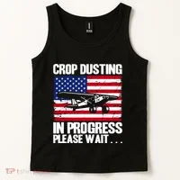 Crop Duster American Crop Dusting In Progress Please Wait Tank Top thumb 2