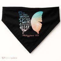 Can Do All Things Through Christ Who Strengthens Me Saying USA-Made Doggie Bandana thumb 0
