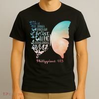 Can Do All Things Through Christ Who Strengthens Me Saying T-Shirt thumb 3