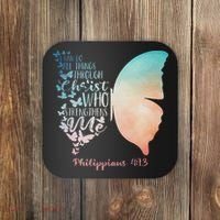 Can Do All Things Through Christ Who Strengthens Me Saying Coaster thumb 0