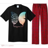 Can Do All Things Through Christ Who Strengthens Me Saying Pajama Set thumb 0