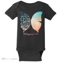Can Do All Things Through Christ Who Strengthens Me Saying Baby Bodysuit thumb 0