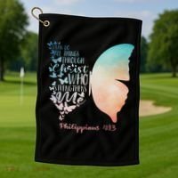 Can Do All Things Through Christ Who Strengthens Me Saying Golf Towel thumb 1