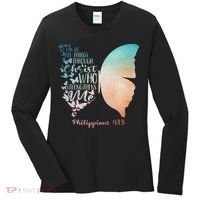 Can Do All Things Through Christ Who Strengthens Me Saying Women's Long Sleeve Shirt thumb 0