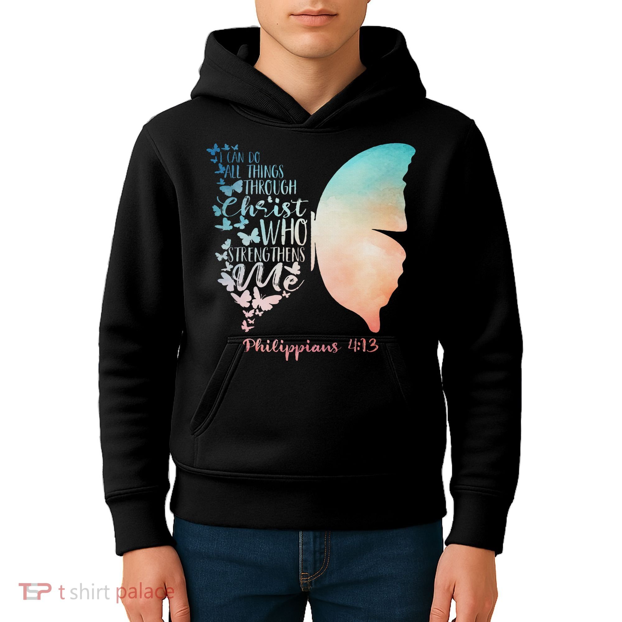 Can Do All Things Through Christ Who Strengthens Me Saying Kids Hoodie