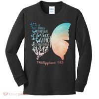 Can Do All Things Through Christ Who Strengthens Me Saying Kids Long Sleeve Shirt thumb 0