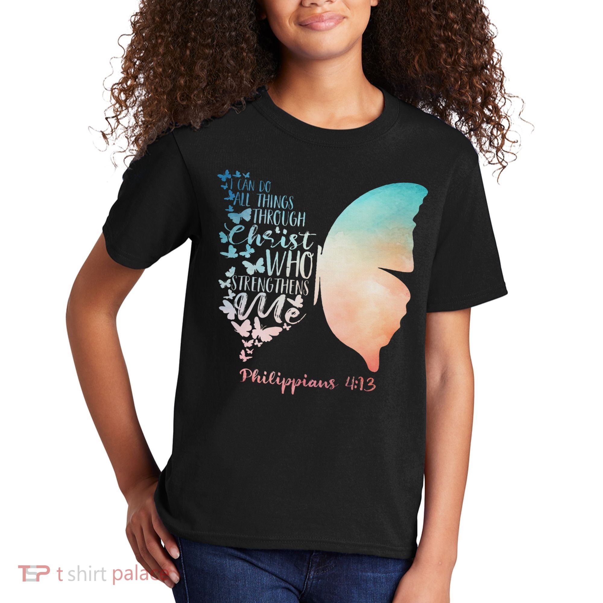 Can Do All Things Through Christ Who Strengthens Me Saying Kids T-Shirt