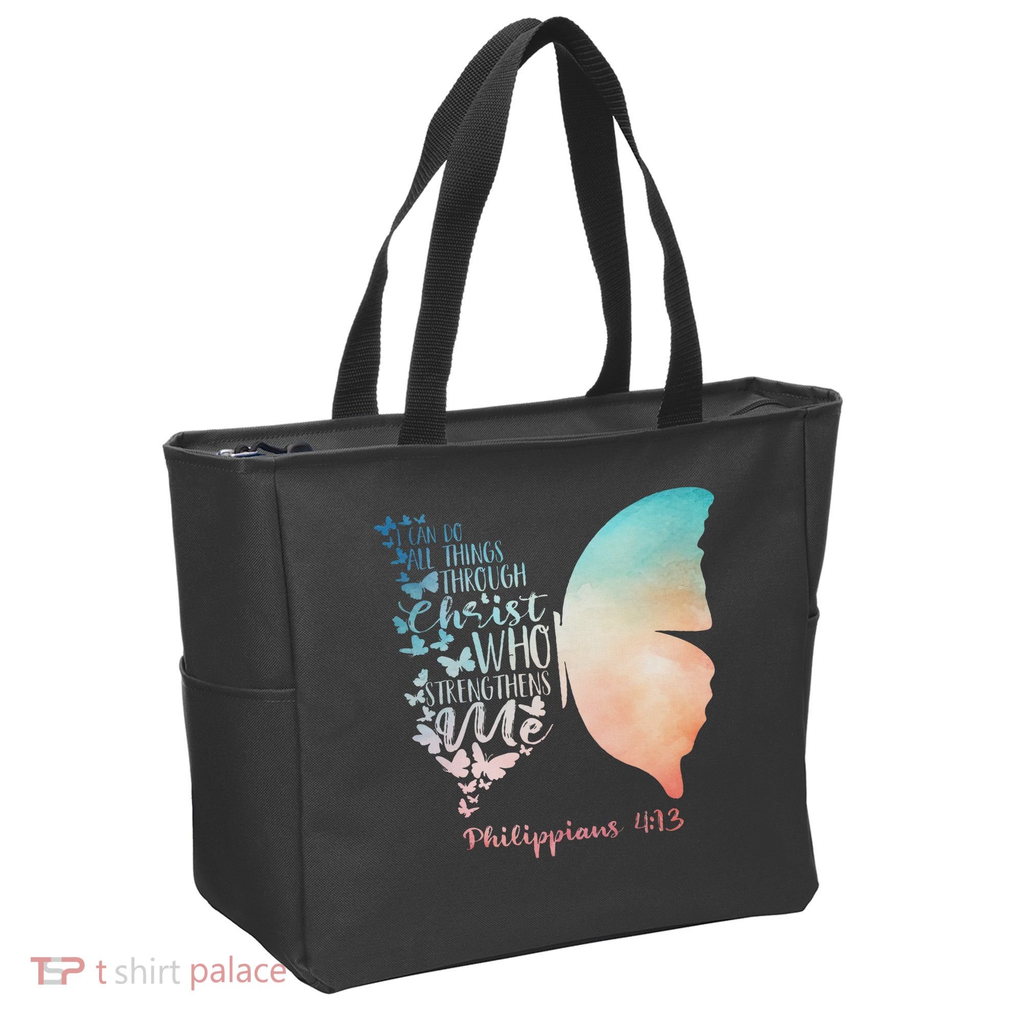 Can Do All Things Through Christ Who Strengthens Me Saying Tote Bag