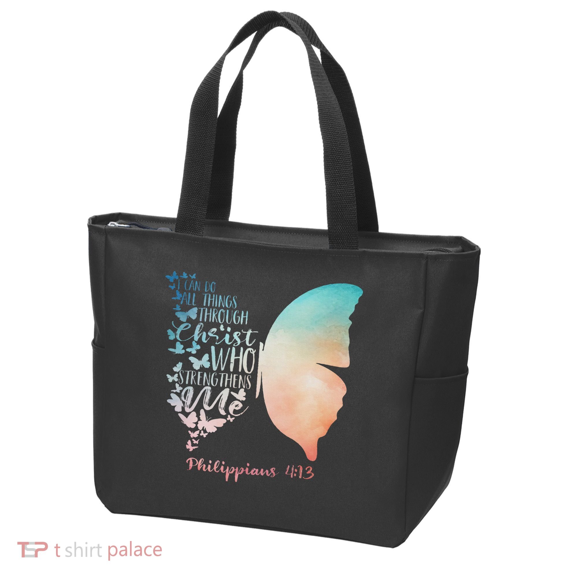 Can Do All Things Through Christ Who Strengthens Me Saying Tote Bag