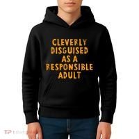 Cleverly Disguised As A Responsible Kids Hoodie thumb 4