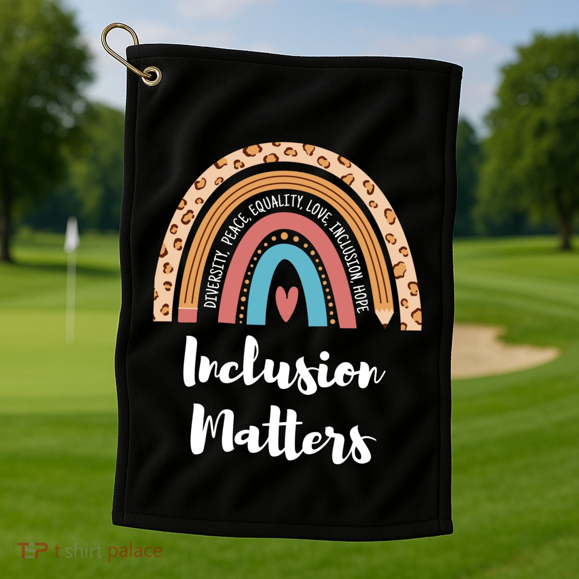 Cultural Diversity And Inclusion Earth Art Golf Towel