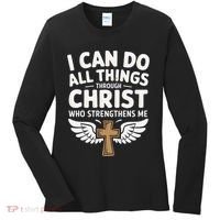 Can Do All Things Through Christ Who Strengthens Me Women's Long Sleeve Shirt thumb 0