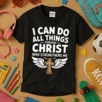 Can Do All Things Through Christ Who Strengthens Me Kids T-Shirt thumb 3
