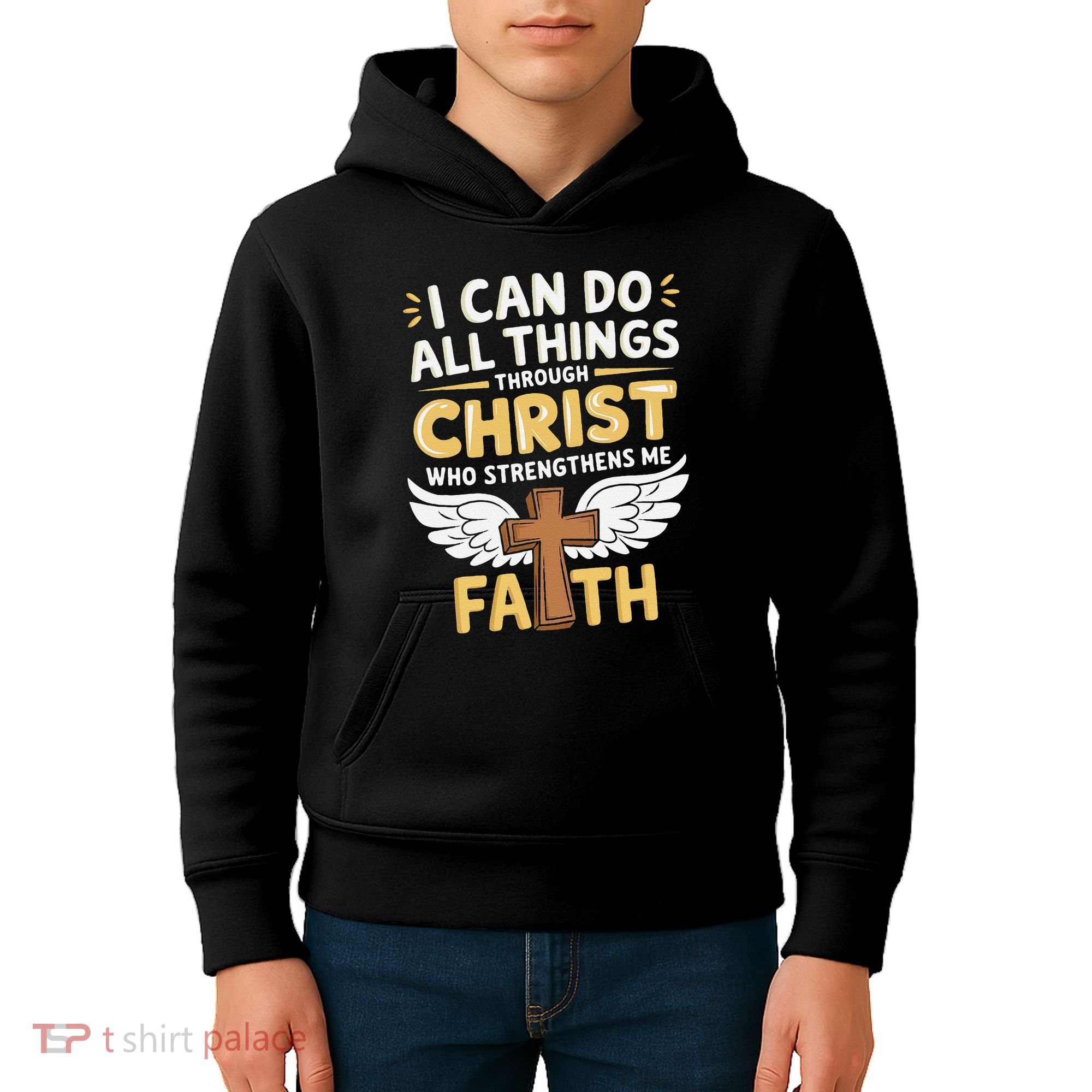 Can Do All Things Through Christ Who Strengthens Me Kids Hoodie