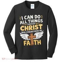 Can Do All Things Through Christ Who Strengthens Me Kids Long Sleeve Shirt thumb 0