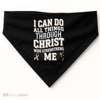 Can Do All Things Through Christ Asthma Awareness USA-Made Doggie Bandana thumb 0