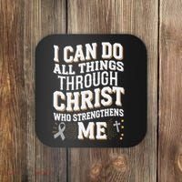 Can Do All Things Through Christ Asthma Awareness Coaster thumb 0