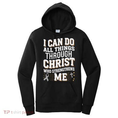 Can Do All Things Through Christ Asthma Awareness Women's Hoodie