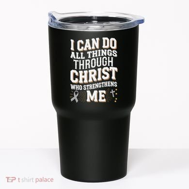 Can Do All Things Through Christ Asthma Awareness Tumbler