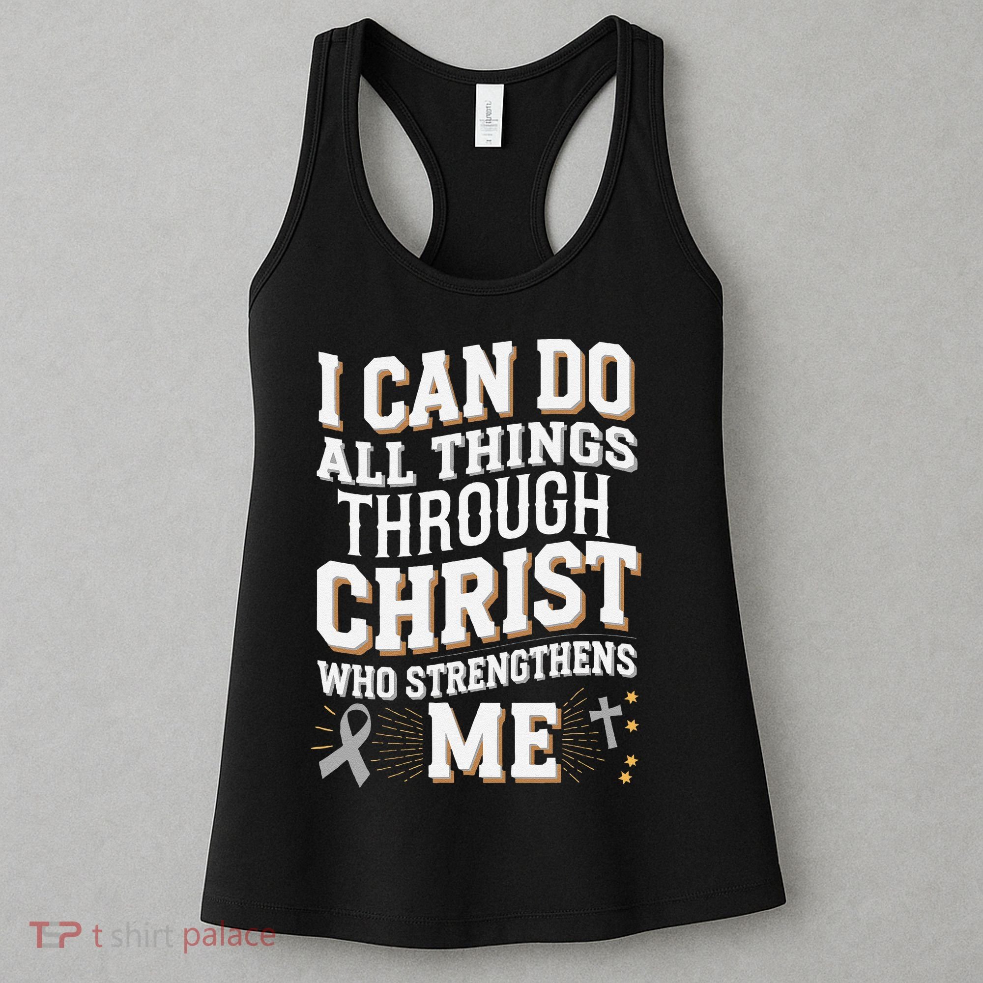 Can Do All Things Through Christ Asthma Awareness Women's Tank Top