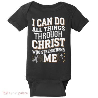 Can Do All Things Through Christ Asthma Awareness Baby Bodysuit